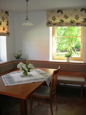 Der Essbereich in der Küche